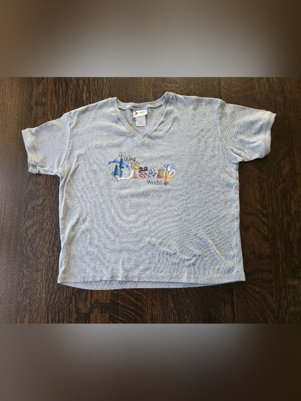 DisneyWorld Vintage Gray T-shirt Ladies Large EUC $25